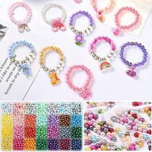 28 couleurs Perles ABS teintes de 6 mm de faux perles DIY éparses. Matériel pour bracelets, colliers, bijoux faits main et accessoires