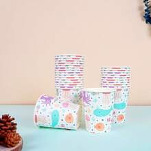 10/25/50 Pieces, 9-Ounce Cartoon Animal Themed Paper Cup Party Supplies, Disposable Party Paper Cups. Suitable For Multiple Use, Picnic Supplies, Birthday Parties, Camping, Decoration, And Celebration Events. Party Gifts, Bridal Showers, Restaurant Decorations, Kitchen Utensils, Parties, Dinosaurs, Whales, Bees, Elephants