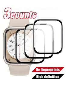 Set da 3 Protezioni per Schermo in Ceramica Morbida Compatibili con Serie 1-10 (42mm e 46mm), Alta Sensibilità, Durezza 9H, Antigraffio, Impermeabile, Antiimpronta, Senza Bolle, Compatibile con Tutte le Custodie Protettive, Pellicola Protettiva per Schermo in Vetro Temperato Trasparente Lucido, Copertura Schermo Completa, Tocco Morbido, Anti-Polvere e Anti-Macchia, Ultra-Forte Adesione Regalo per Compleanni, Famiglia, Amici Accessori Orologio