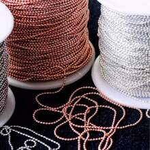 45cm Metal Nail Chains, Available In Gold, Silver, Rose Gold, Black Color, DIY Nail Art Decoration Accessories, Handmade Supplies