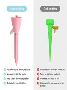 Self-Watering Spikes For Plants | Automatic Plant Waterer For Holidays & Vacations | Adjustable Drippers With Slow Release | Indoor Potted Plant Care (4 Pcs)