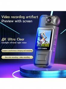 Ultra HD 4K WIFI Camera Digital Video Mini Portable Handheld Law Enforcement Recorder 180° Rotatable Lens Outdoor Sports Camera 