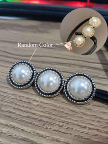 优雅珍珠装饰发圈 – 时尚手链兼发带，兼具美观与实用性，适合青少年及成人佩戴。这款时尚仿珍珠发带专为女性和女孩设计，采用无缝弹力材质，饰以珍珠，打造别致优雅的造型。珍珠数量不固定。家居浴室装饰，秋季装饰，发饰。 - 彩色 - 查看 8