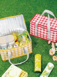 1 pièce Sac fourre-tout isotherme pour pique-nique - Matériau imperméable, panier de rangement multifonctionnel pour l'extérieur, les voyages et le camping, convient pour les pique-niques, le camping, les voyages, les fêtes et les festivals