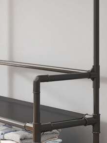 1 peça de sapateira simples para entrada, prateleira de armazenamento integrada multicamadas, sapateira e cabideiro combinados, à prova de poeira, economiza espaço, econômico, para quarto, dormitório