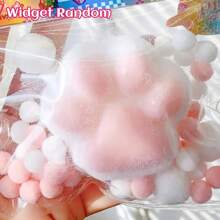 1 pièce Mignonne patte de chat pelucheuse anti-stress : Jouet à presser et à pincer portable, idéal pour le bureau, l'extérieur et les cadeaux de vacances - Petit cadeau amusant, cadeau de Noël, faveurs de fête, remplissage de sac-cadeau, prix de classe, objet à presser pour le bureau