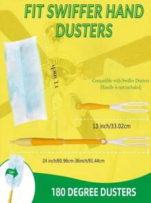 1 Pack (10 Pieces) Disposable Dust Collector Refills, Electrostatic Precipitator Head Replacement - Easily Remove Dust From Electronics, Furniture, Blinds And Ceiling Fans - (Handle Included) - Cleaning Supplies, Cleaning Accessories