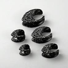 2 piezas de pendientes perforados con diseño de esqueletos estilo punk, expansores, dilatadores de acero inoxidable, joyería corporal para hombres y mujeres