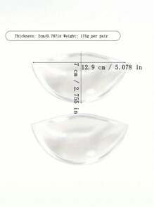 1 Pair Silicone Bra Inserts Clear Enhancers Invisible Push-Up Breast Pads, Waterproof Intimates Accessories