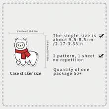 50pcs Alpaca Graffiti Stickers, Cartoon Animal Cute Pet Stickers For Skateboard, Water Bottle, Luggage Room Decor Wall Decor Wall Sticker Personalised Stickers