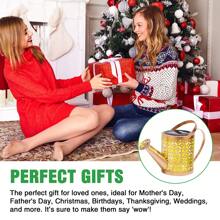 Lysliv Watering Can Solar Lights Outdoor Garden, LED Solar String Lights Waterproof Retro Metal Water Can Hanging Lantern With Bracket Warm White Gardening Décor For Patio Yard Pathway Gifts For Women