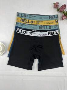 Men's Boxer Briefs - Silky Underwear For Men, Comfortable Tagless Cool Men Trunks 4pcs - White - View 2