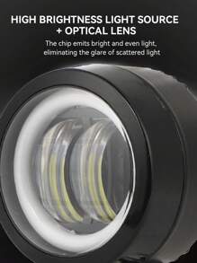 CyberDyer Faróis de neblina LED 20W para motocicleta, holofotes redondos de 3 polegadas para motocicleta, faróis de neblina, luzes dianteiras auxiliares 12V 24V, brancos (inclui interruptor)