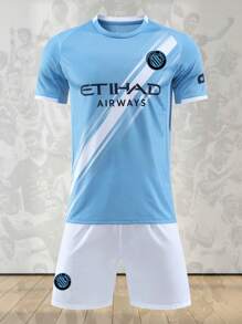 2025 Newest Blue Football Jersey Set – Customizable Training & Match Sportswear
