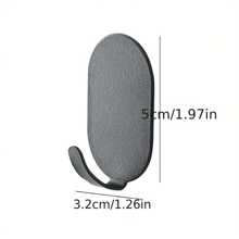 1pc Non Perforated Wall Adhesive Hook, Key Hook, Kitchen Bathroom Hook, Metal Door Rear Hook