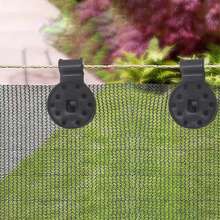 50 clips de sujeción con ojales para redes de sombra y telas de jardinería resistentes para instalación en jardín exterior patio hogar agricultura huerto práctico fijación fácil múltiples aplicaciones - Negro - Ver 6