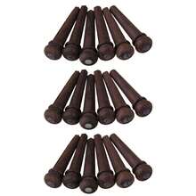 [6/12/18/24/30/36/42/48/54/60 Pcs] Rosewood Guitar String Pegs, Size: 8*29*4mm, Suitable For Most Acoustic Guitars, With Abalone Dot Design - Brown - View 11