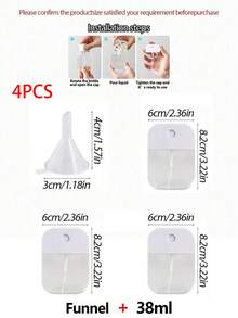 1/4/6 件透明便携式喷雾瓶，带小漏斗的可再填充喷雾分配瓶，防漏卸妆喷雾瓶，耐用 PET PP 材质旅行细雾便携式空瓶家用香水喷雾瓶超细雾面部保湿小喷雾瓶 - 可用于旅行、化妆、卫生、酒精和卸妆、学校用品、学生用品、返校用品