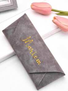 Personalized Stylish Design Retro Glasses Case - Faux Leather Portable Storage Box With Soft Inner Lining Protective Eyewear Accessories For Men Women And Students With - Multicolor - View 11