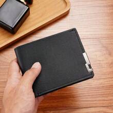 4pcs Men's Creative & Fashionable Business Casual Wallet Set, Versatile Multi-Function Wallet, Keychain, Ballpoint Pen And Sunglasses, Ideal Holiday Gift For Him, Solid Color PU Leather Anti-Theft Wallet, Romantic Holiday Atmosphere & Elegant