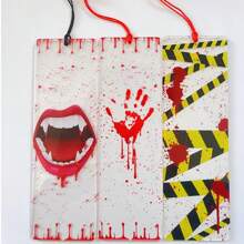1pc Blood Vampire Blood Hand Print Bookmark, Scary Gag Gift Bookmark For Halloween, Holiday Gift, Acrylic Bookmark School Supplies,Back To School