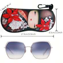Portable Zipper Sunglasses Case, Rubber Zipper Eyeglasses Case - Portable Protective Glasses Case With Stand, Gender Reveal Party, Perfect For Birthdays, Weddings, Parties, The Perfect Gift For Colleagues, Friends, And Family, Back To School