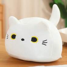 1 pieza Almohada decorativa adorable y linda en forma de gato, cojín de peluche de gato negro, muñeco de peluche de gatito, regalo de decoración del hogar para amigos