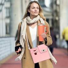 1 szt. Zewnętrzna przenośna butelka na napoje, kubek na wodę, torba na ramię, torba crossbody Commuter