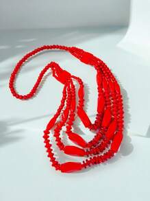 2025 New Handmade Beaded Multi-Layer Necklace, Bohemian European And American Fashion Retro Style Versatile