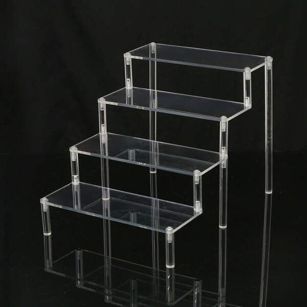Transparent Acrylic Display Shelf File Holder Lipstick Holder Cosmetic Shelf Acrylic Ladder Display Shelf