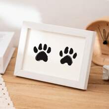 Pet Footprints Handprints Dog Paw Creative Birthday Gift Wooden Photo Frame Albums Personalized Modern 5/6/7/8 Inch Picture Frame Stand For Wall Hanging Decorative Commemorative Keepsake Gift