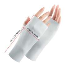 1 Pair Unisex Summer One Size Fingerless Glove, Elastic Ultra-Thin Fabric Breathable And Cool, Available For Running Cycling Fishing Hiking Camping Outdoor Sports