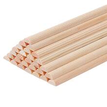 Wood Craft Sticks Half Round Dowel Rod For Braiding Tapestry Arch  White 35.1x0.7x0.35cm - Beige - View 2