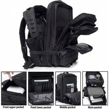 Military Tactical Backpacks For Men Army Molle Daypack 25L 35L 45L Lage 3 Day Bug Out Bag Camping Hiking Rucksack With Bottle Holder - 45lUkFlag2.0Khaki - View 5