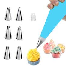 9pcs Cake Decorating Piping Tips, Stainless Steel Cake Decorating Tip Set Includes Icing Tips, Piping Bags And Couplers, Suitable For Cupcakes, Frosting And Baking - Multicolor - View 8