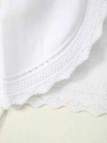 Infant Girls Elegant Hollow-Out Lace Knit Cardigan Shawl, A Gift For Baby, Autumn/Winter - White - View 5