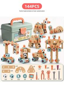 Creative DIY Assembly Toy Tool Set, Puzzle Simulation Disassembly Repair Tool Box Screws Toys For Children
