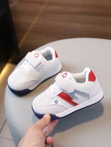 1 paire de baskets de sport respirantes en maille pour enfants, légères et antidérapantes, doublure douce, convient aux garçons et aux filles en toutes saisons