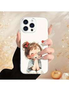 Estuche para teléfono Estuche para teléfono negro mate clásico con estampado minimalista de AngryGirl lindo, estuche protector para teléfono de cuerpo completo compatible con Apple y la serie 1 pieza - Multicolor 7 - Ver 2