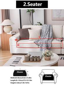 1件装四季通用弹力沙发套，防滑防溅全覆盖加厚面料沙发座垫套，清爽沙发毯，可机洗，防尘，防褪色，适用于L型沙发和1/2/3/4人座沙发。 - 米色 - 查看 16