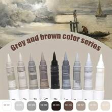 9 Stücke Monet Lila Serie Marker, Direkt Flüssig Soft Tip, Poliereffekt, hoher Pigmentgehalt und mischbar - perfekt für Künstler, Anime Liebhaber und Outdoor Shooting, ohne Pinsel, Must-Have für Outdoor Malerei | Lebendige Markierer ), Polypropylen Stifte, Geschenke für den Schulanfang
