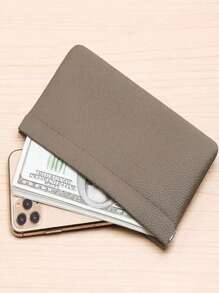 1pc. Self-Closed Head-Layer Leather Wallet. Passport And Driver's License Certificate Set. Headphone Data Cable Storage. Cash Storage Bag. Makeup Bag