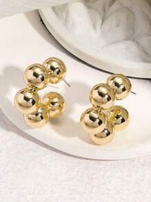 2pcs Fashionable, Versatile & Minimalist Earrings Suitable For Women