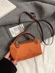 1 pieza Bolso de mano de moda de estilo cuadrado pequeño, bolso de mujer de hombro y bandolera versátil y a la moda, monedero mini de unicolor, apto para teléfono, monedas, lápiz labial, uso diario, ir al trabajo