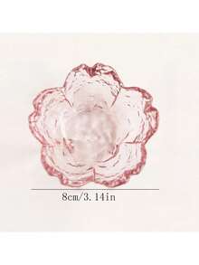 1 件樱花玻璃烛台，家居装饰沙拉碗，用于房间氛围设置、冰淇淋、沙拉、蜡烛、餐桌中心装饰、家庭聚会、主题派对 - 彩色 - 查看 3