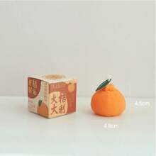 Fruit Scented Candles Charming Innovative Cheese Strawberry Banana Pear Peach Fruit Candles Home Decoration Scented Candles Fruit Scented Candles Handmade Gifts Cheese Ugly Orange Photo Props Home Decoration Gifts Valentine's Day Accompanying Gifts Birthday Candles Halloween Christmas Anniversaries Weddings And Other Occasions