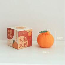 Fruit Scented Candles Charming Innovative Cheese Strawberry Banana Pear Peach Fruit Candles Home Decoration Scented Candles Fruit Scented Candles Handmade Gifts Cheese Ugly Orange Photo Props Home Decoration Gifts Valentine's Day Accompanying Gifts Birthday Candles Halloween Christmas Anniversaries Weddings And Other Occasions