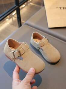 Kids Fashion Flat Shoes Suede Leather Girl Student Casual Shoes