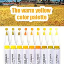 A Group Of 9 Pieces To Form A Color Series. These Are Soft-Tip Acrylic Markers, Which Are Also Art Pens For Drawing. Can Be Used For Color Layer, Does Not Penetrate Paper, Suitable For Graffiti On A Variety Of Surfaces. Colorful , Back To School Gifts