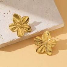 1 Paar goldener Blumen Ohrringe im Vintage-Stil für Frauen, geeignet für Urlaub, Feiertage, Partys, Veranstaltungen